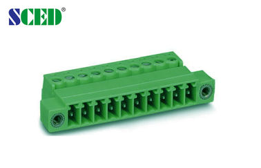 Zócalos masculinos 300V 8A 2P - 20P del bloque de terminales del enchufe enchufable de la echada 3.81m m