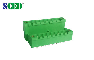 Echada enchufable 5.08m m 300V 18A 2 x 2P - 22 x 2P del bloque de terminales de los zócalos masculinos del jefe