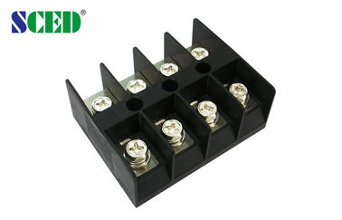 terminal de gran intensidad del negro de la PC de la manera del conector 600V 100A 4 del bloque de terminales de 20.00m m