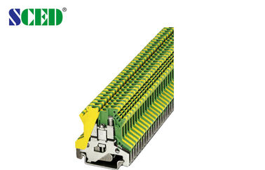 Cubiertas dobles 30 - 12 bloques de terminales del carril del dinar de la anchura 5.2m m del AWG 2.5mm2 molieron el tipo